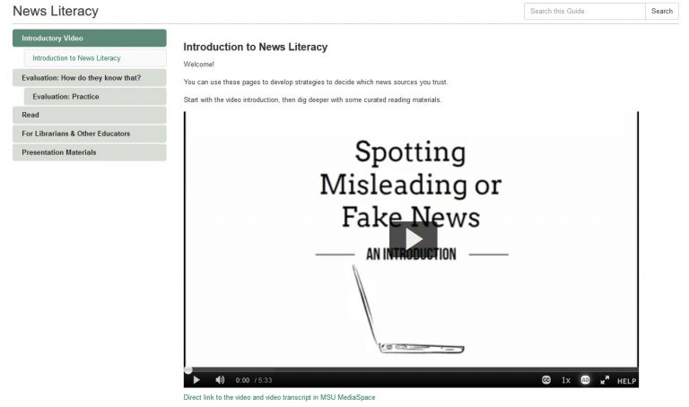 Read more about the article News Literacy Guide and Video
