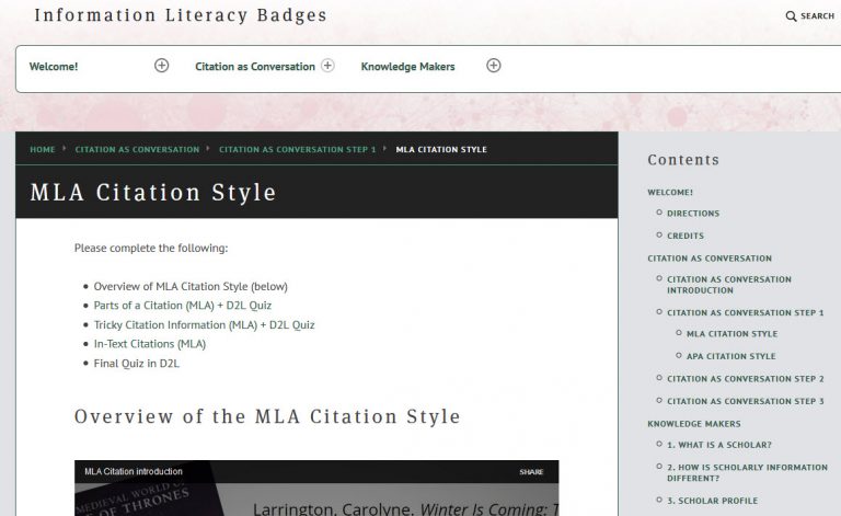 Read more about the article Information Literacy Badges