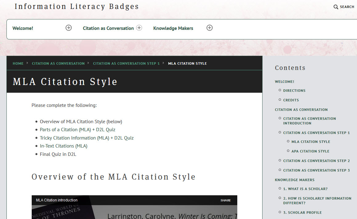 Read more about the article Information Literacy Badges