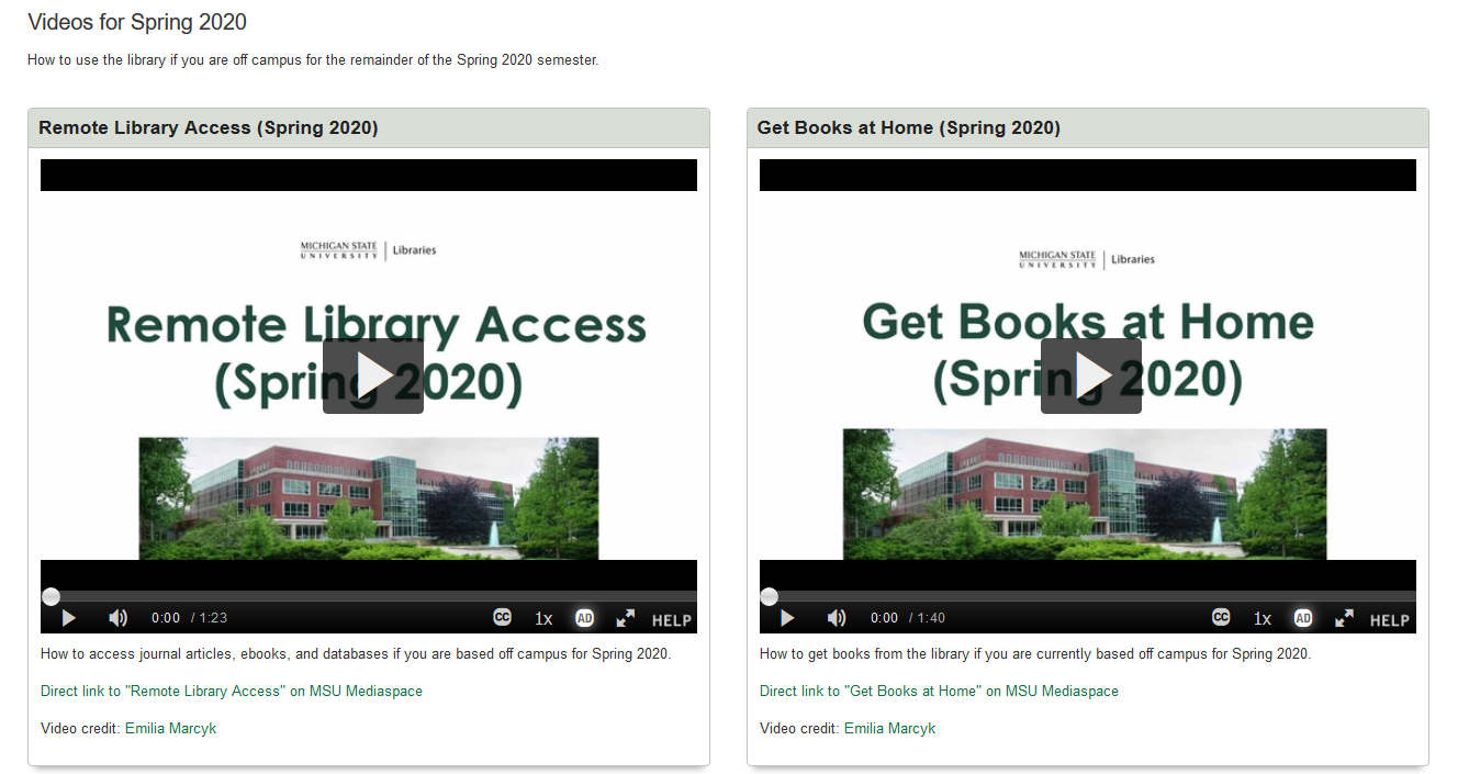 Read more about the article Library Closure Videos